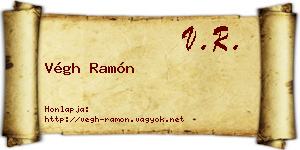Végh Ramón névjegykártya